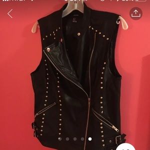 Faux Leather vest